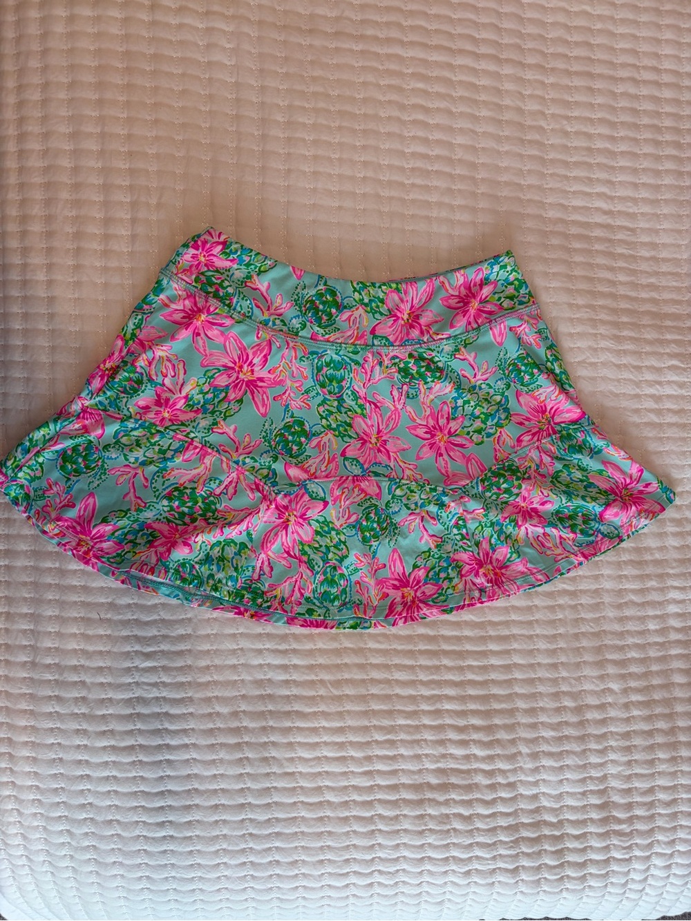 Lilly Pulitzer Luxletic Floral Pink & Aqua Skort XS
